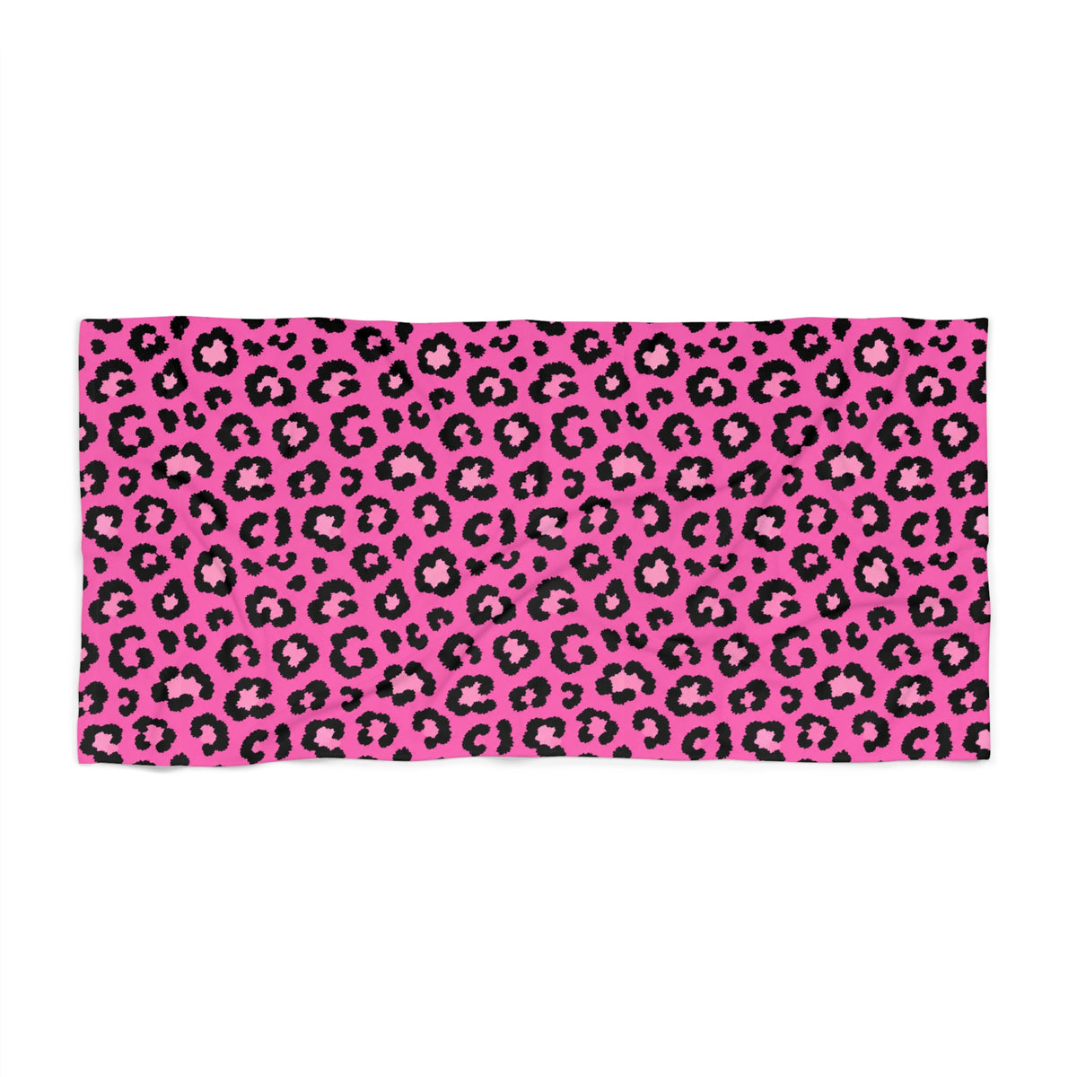 Hot Pink Leopard Beach Towel