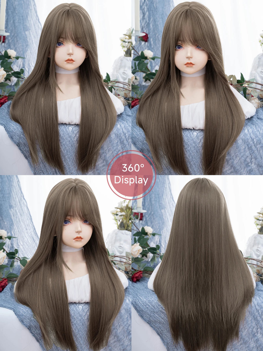 🍯 Dreamy Honey Ash Brown 28" Bang Wig