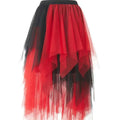 🌸 Tassel Layered Ruffle Skirt – Y2K Asymmetric Hem