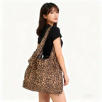 Wild Spots Leopard Foldable Tote Bag