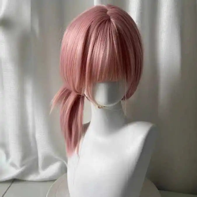 🌸 Grapefruit Pink Long Straight Wig – Gyaru Style