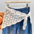 🎀 Flirty Crochet Lace Wrap Mini Skirt
