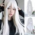 🌸 Grapefruit Pink Long Straight Wig – Gyaru Style