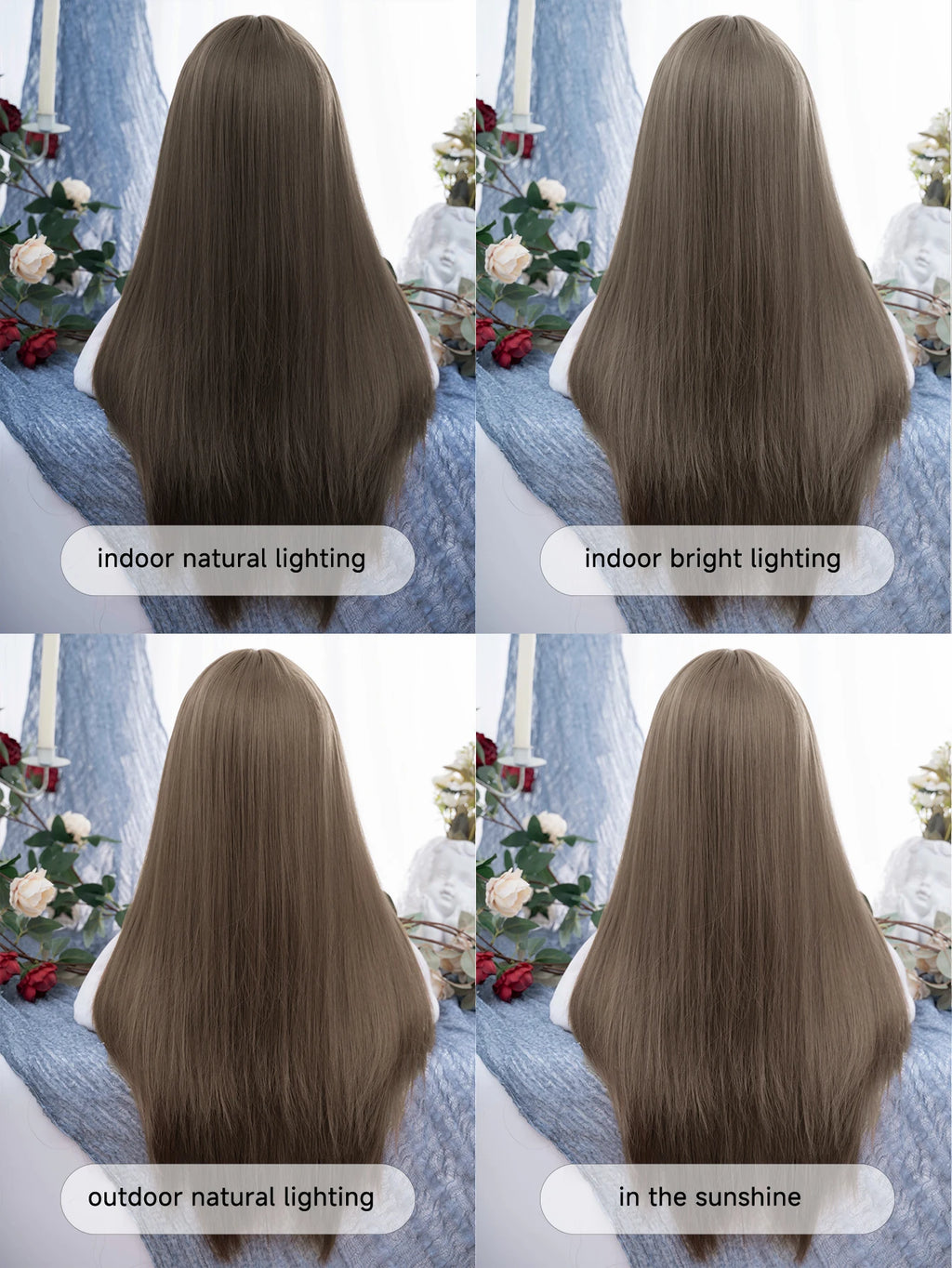 🍯 Dreamy Honey Ash Brown 28" Bang Wig