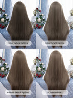 🍯 Dreamy Honey Ash Brown 28" Bang Wig