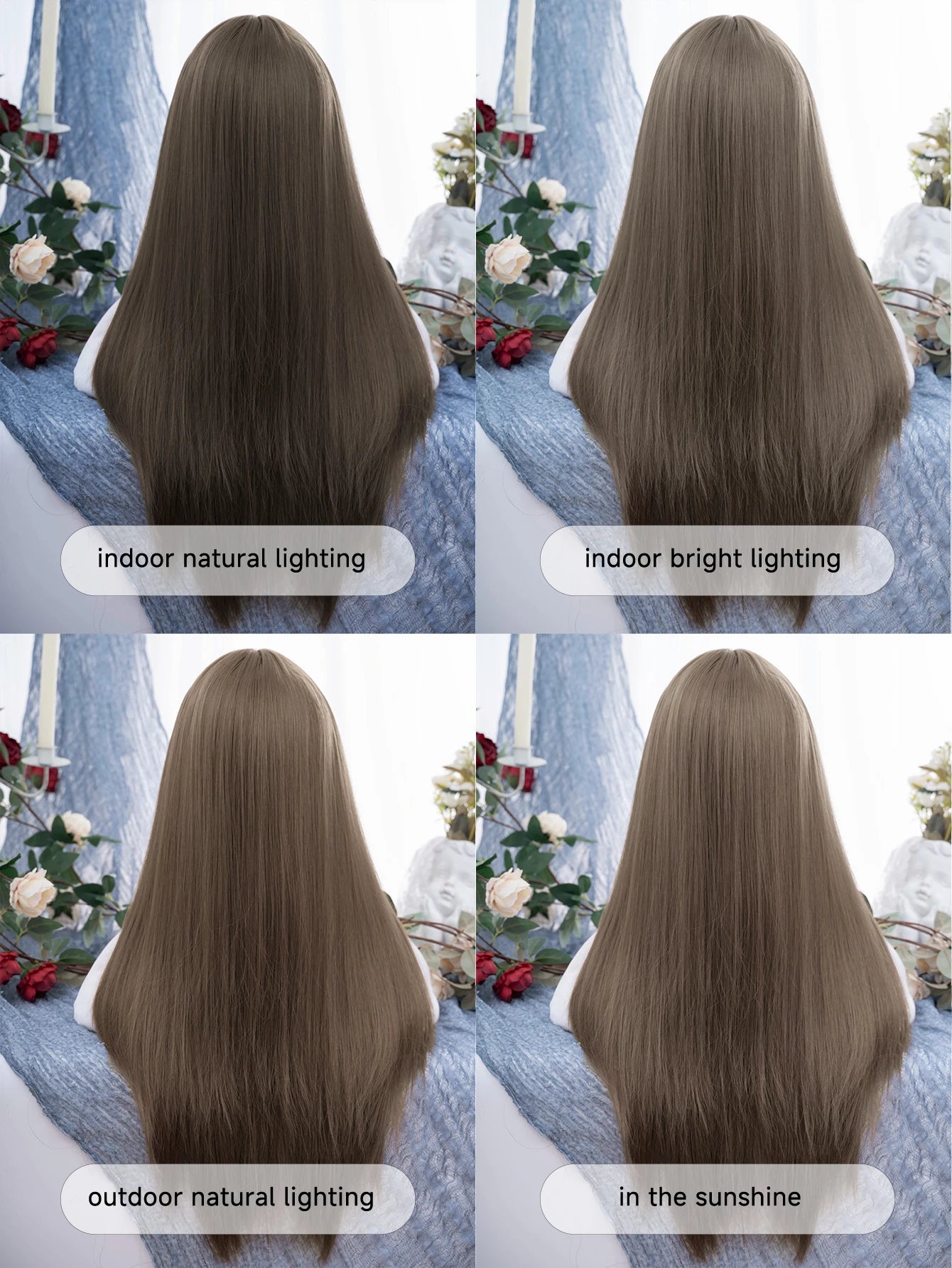🍯 Dreamy Honey Ash Brown 28" Bang Wig