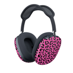 Pink Leopard Print AirPod Max Ear Pad Covers — Stylish Protective Replacement Covers